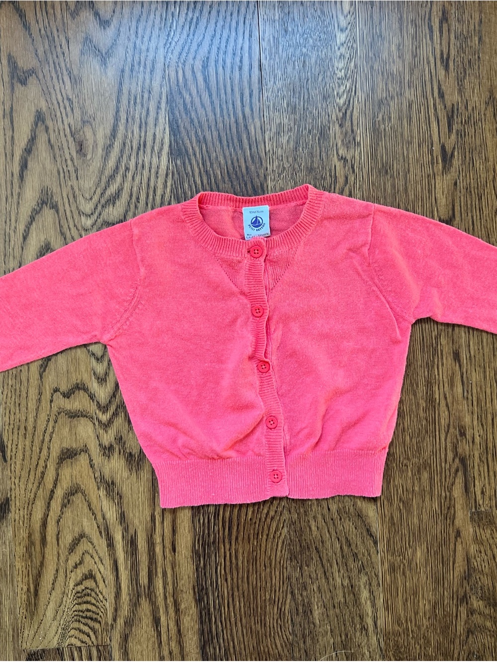 Petit Bateau Coral Pink Summer Cardigan
